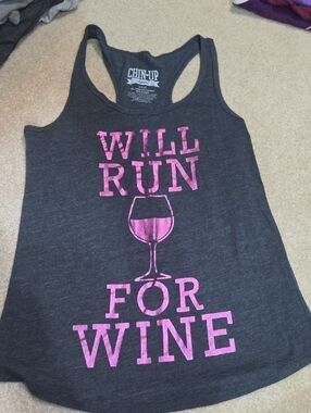 Black and Pink Sleeveless Racerback Tank Top